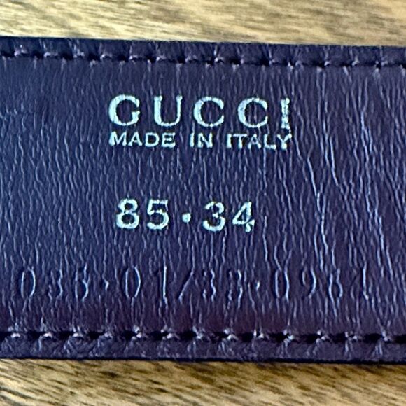 Gucci Black Leather Belt with Gold Double G Buckle